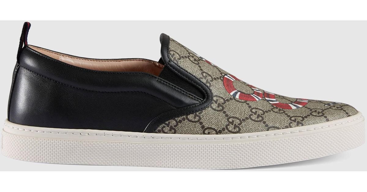 gucci snake slip on sneakers